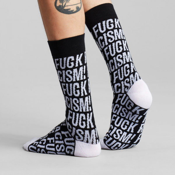 DEDICATED - Socks Sigtuna Fuck Racism Pattern - Multifunktionssocken