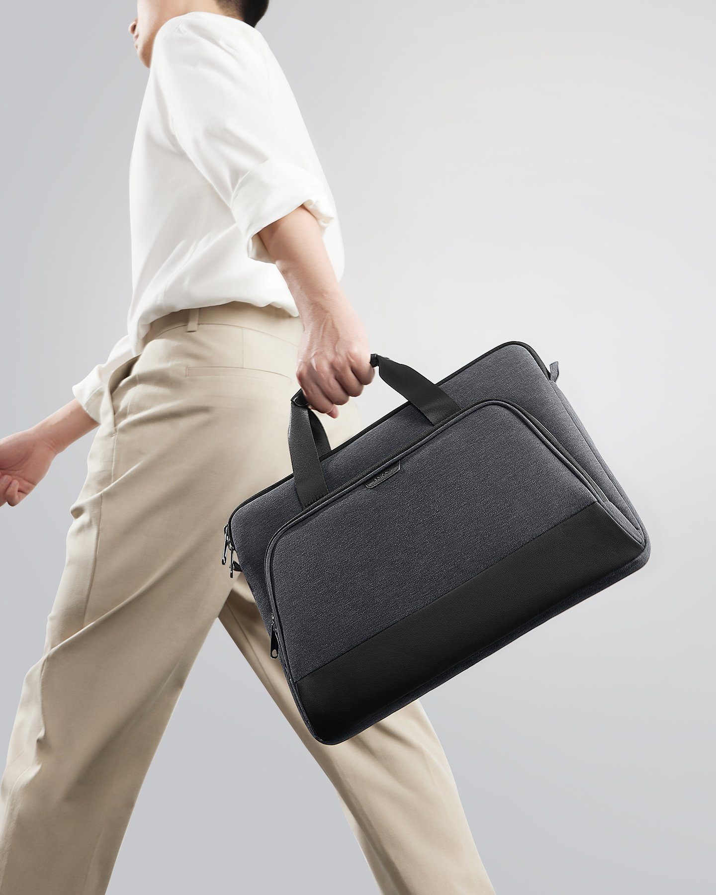 Inateck Laptoptasche 13-14 Zoll Laptop-Hülle kompatibel mit MacBook Air/Pro M3/M2/M1, mit abnehmbarem Schulterriemen