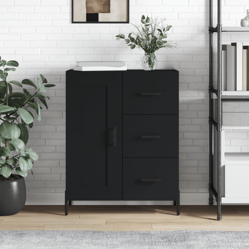 vidaXL Sideboard Sideboard Schwarz 69,5x34x90 cm Holzwerkstoff (1 St)