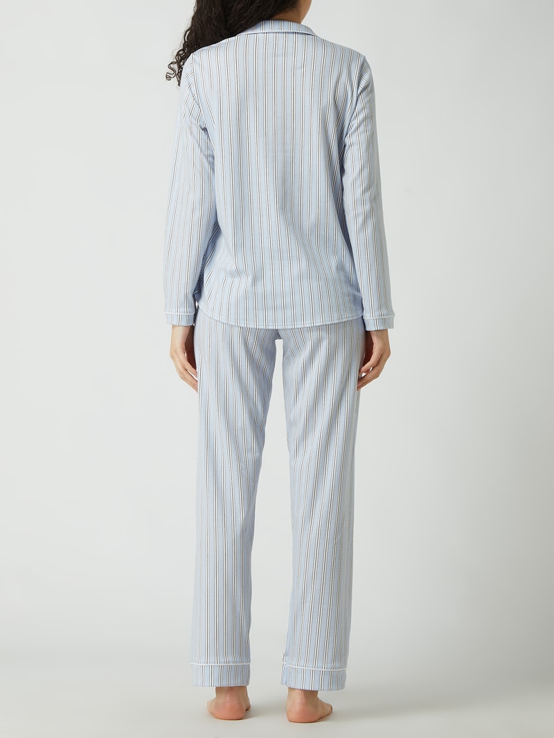 Modern Fit Pyjama aus Baumwolle Modell 'Sweet Dreams' in blau