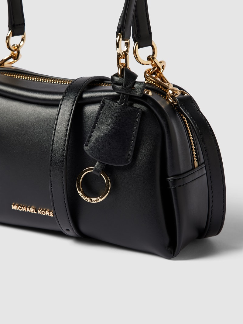 Handtasche mit Label-Details Modell 'CECILY' in schwarz