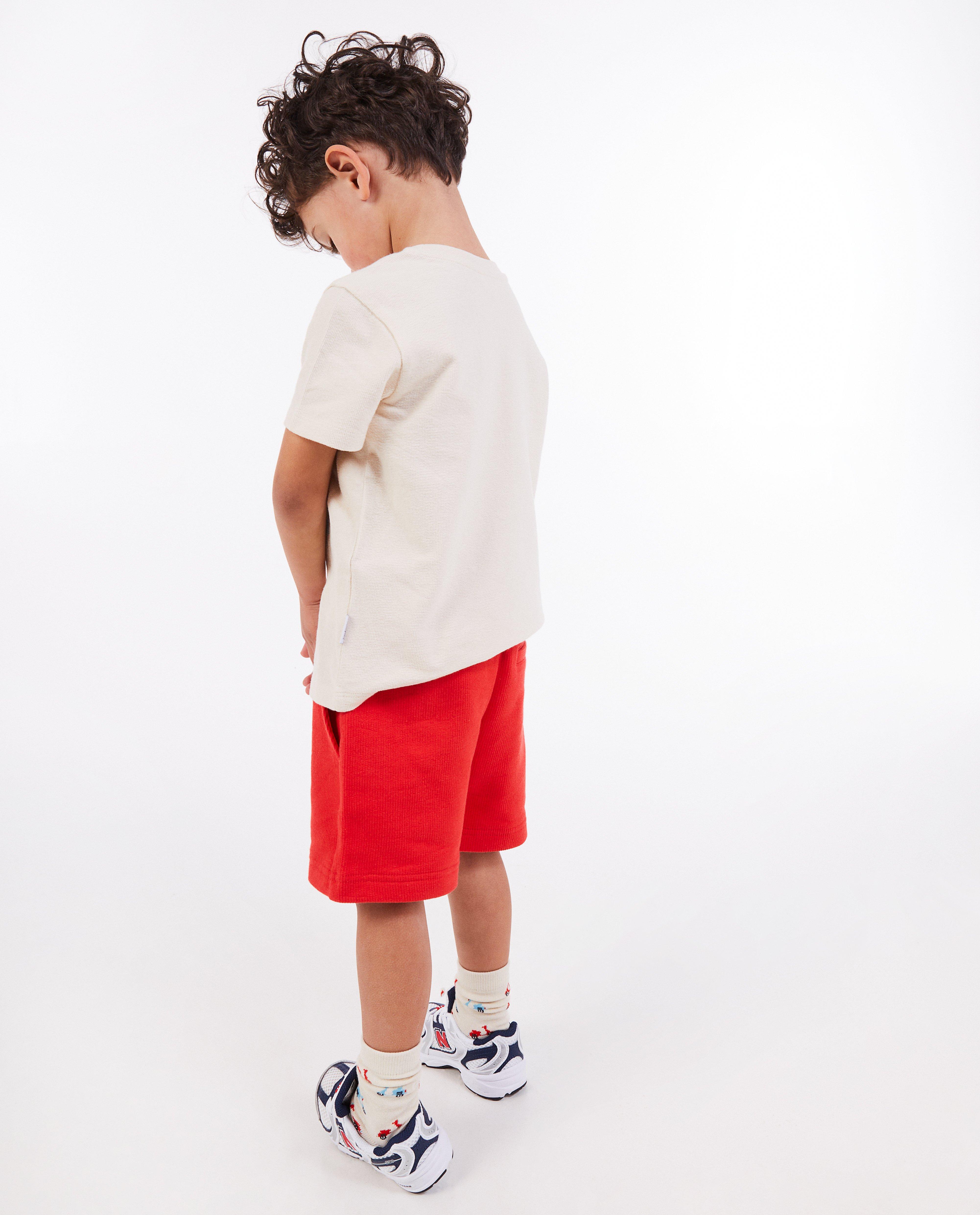 Kidz Nation Piros rövidnadrág finom bordázattal, piros