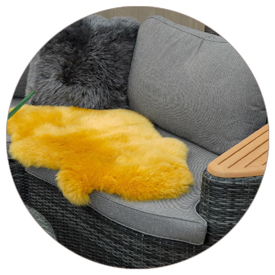 Australisches Lammfell Ocker 68 x 100 cm