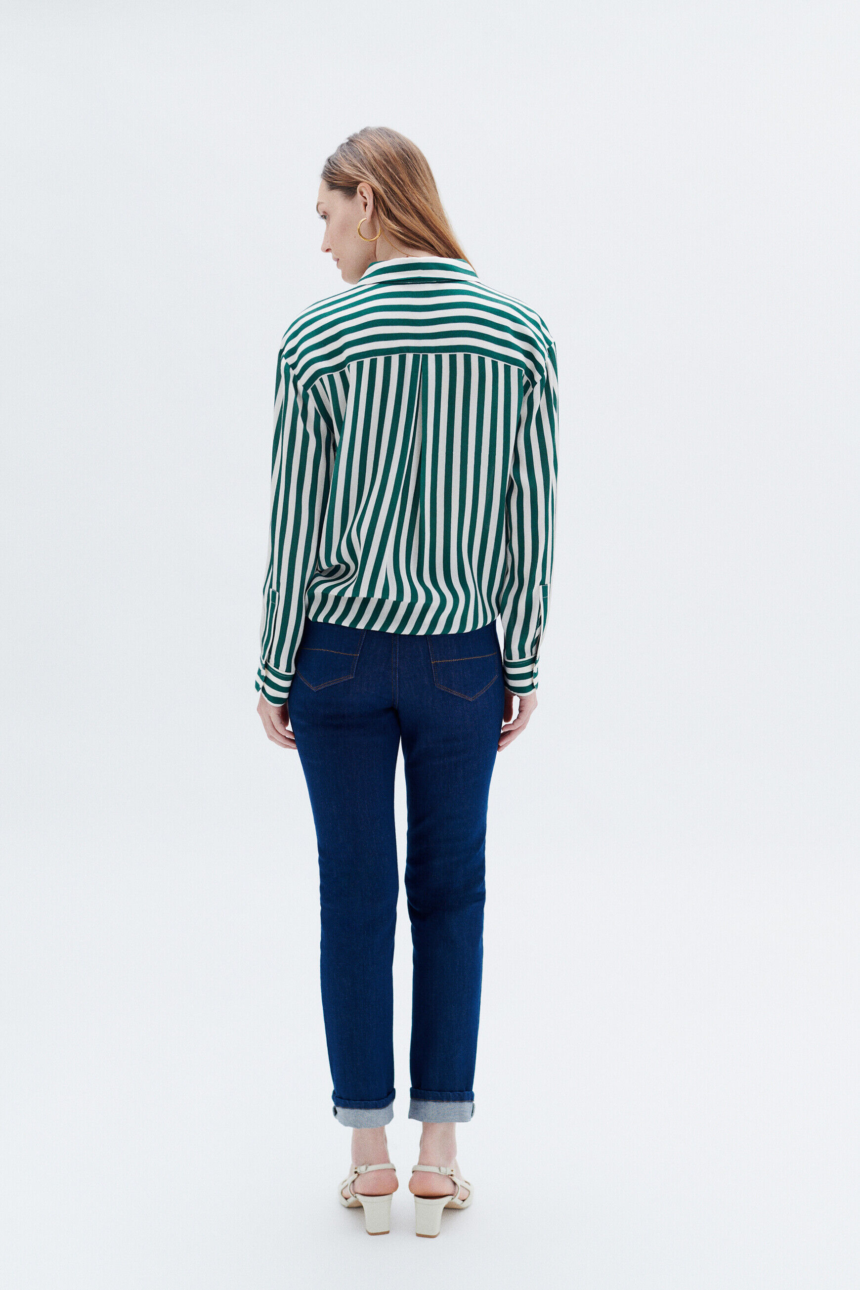 Chemise caby vert fonce femme
