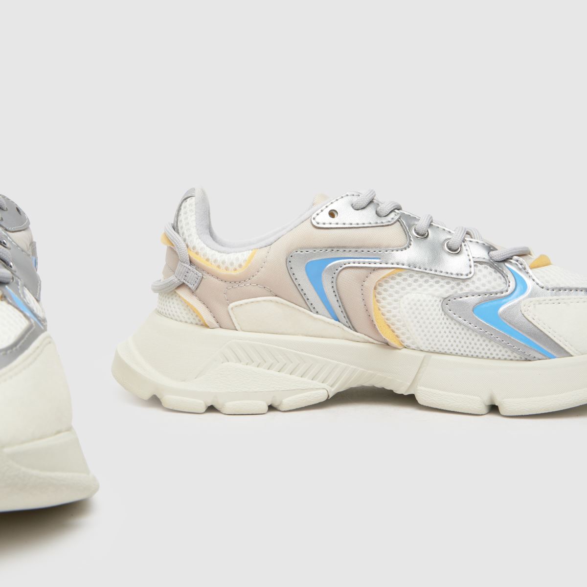 Lacoste silverfärgade l003 neo ungdomsskor