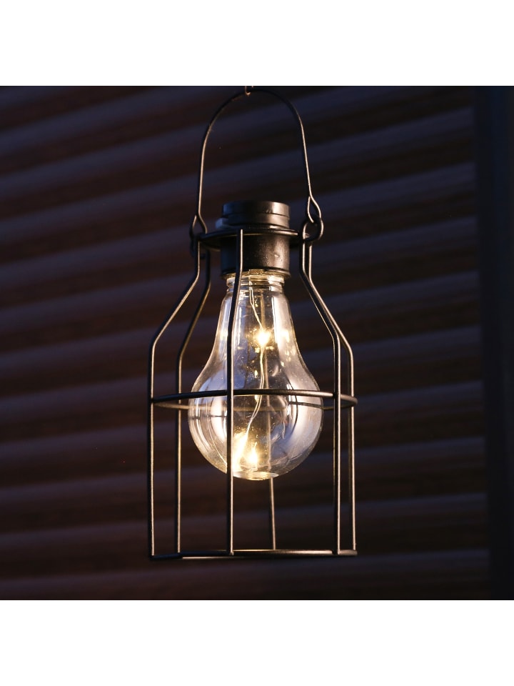 MARELIDA LED Solar Hängeleuchte eckig Industrial Look H: 15cm in schwarz günstig kaufen onesize