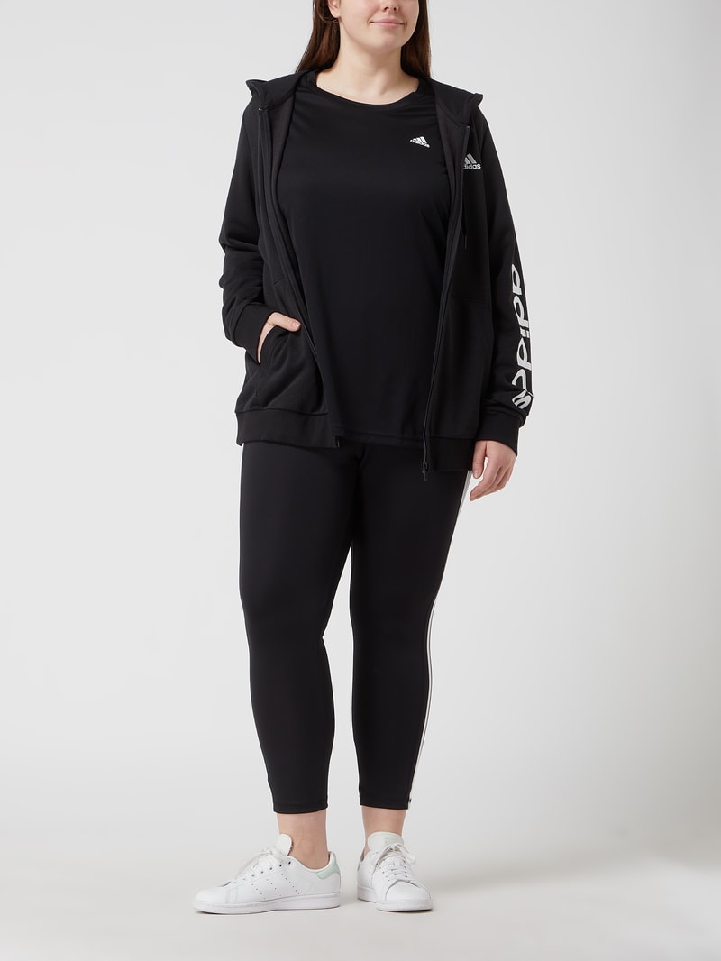 PLUS SIZE High Waist Sportleggings mit Stretch-Anteil in schwarz