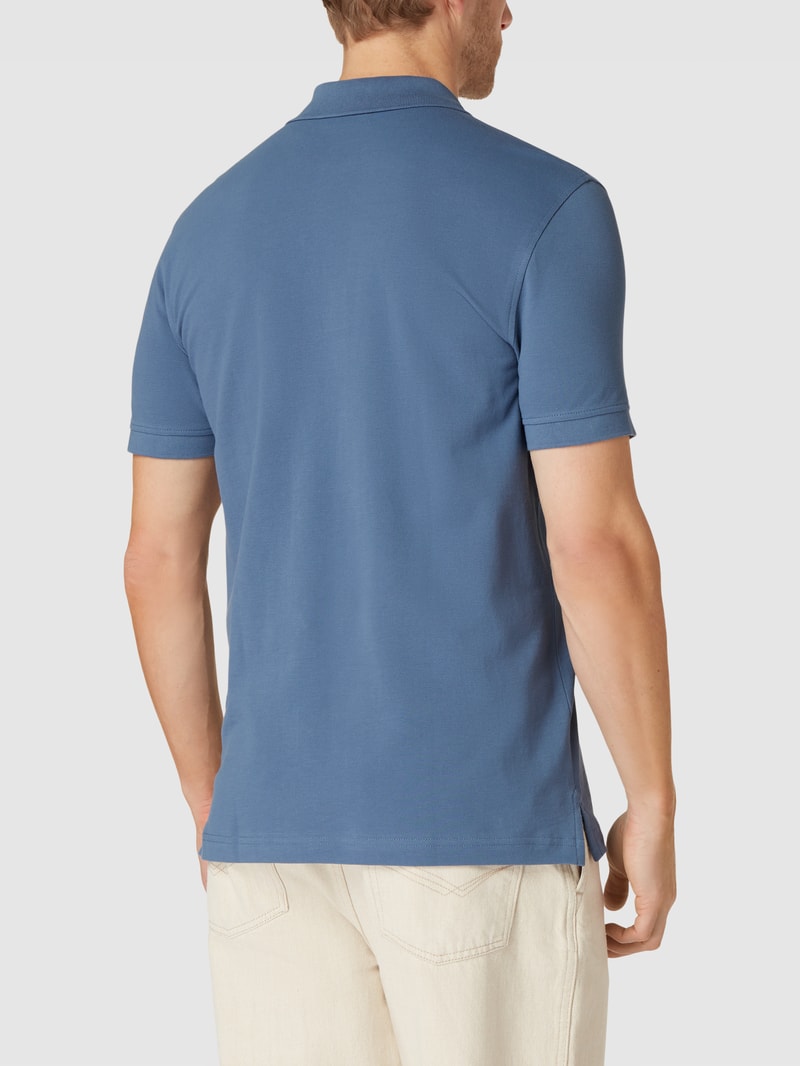 Poloshirt mit Label-Stitching in jeans