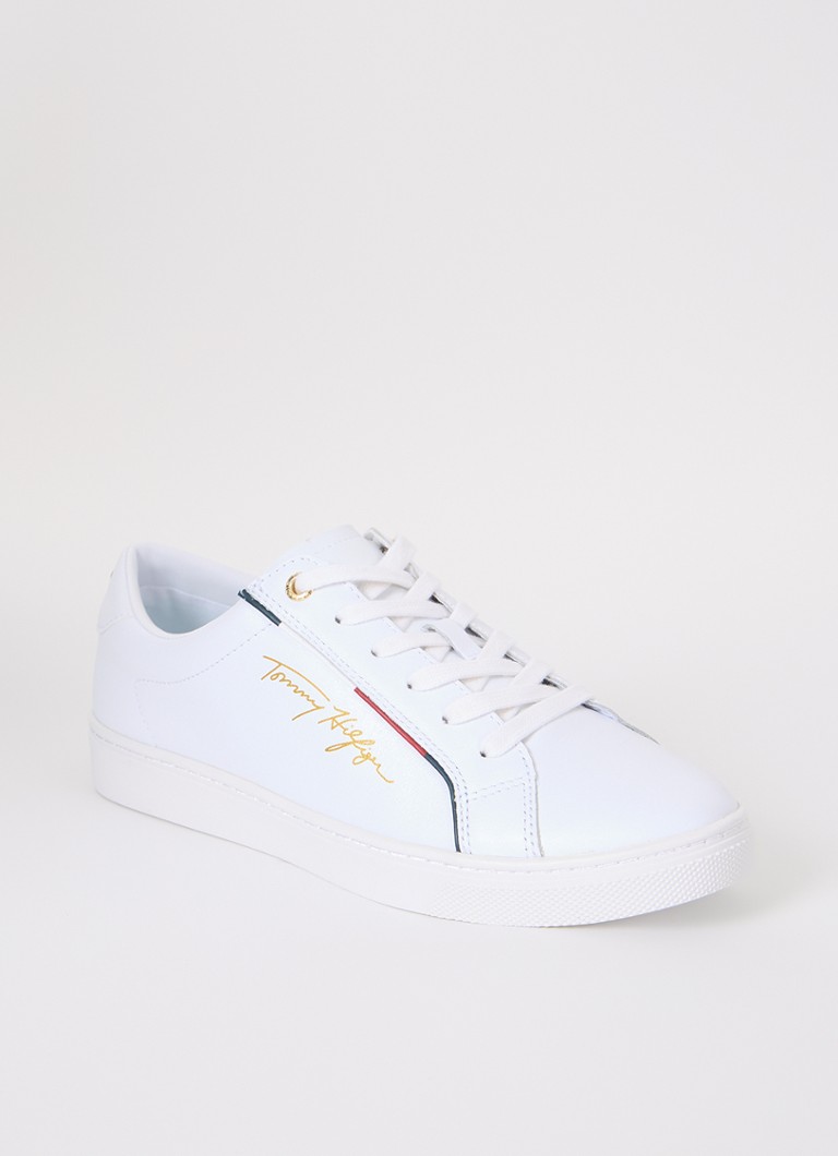 Teniși Tommy Hilfiger Signature cu detalii din piele