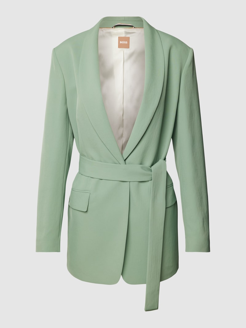 Blazer mit Bindegürtel in mint