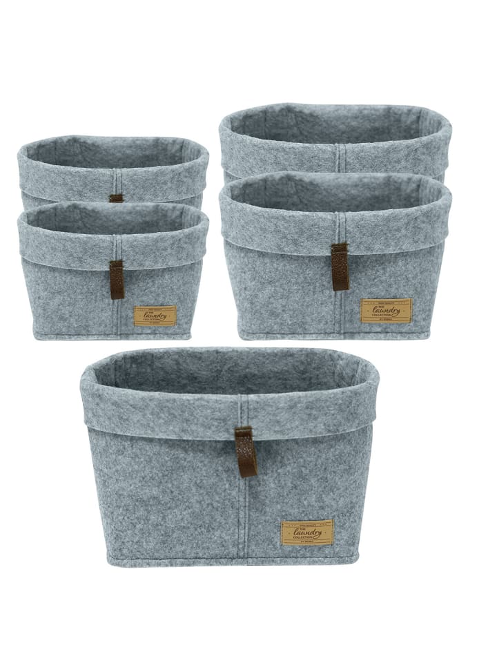 Wenko Filz-Korb Feli, 5er Set, Filz-Korb Mod. Feli, 5er Set in Grau günstig kaufen onesize