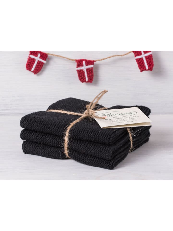 Solwang Wischtuch Schwarz 3er Set günstig kaufen onesize