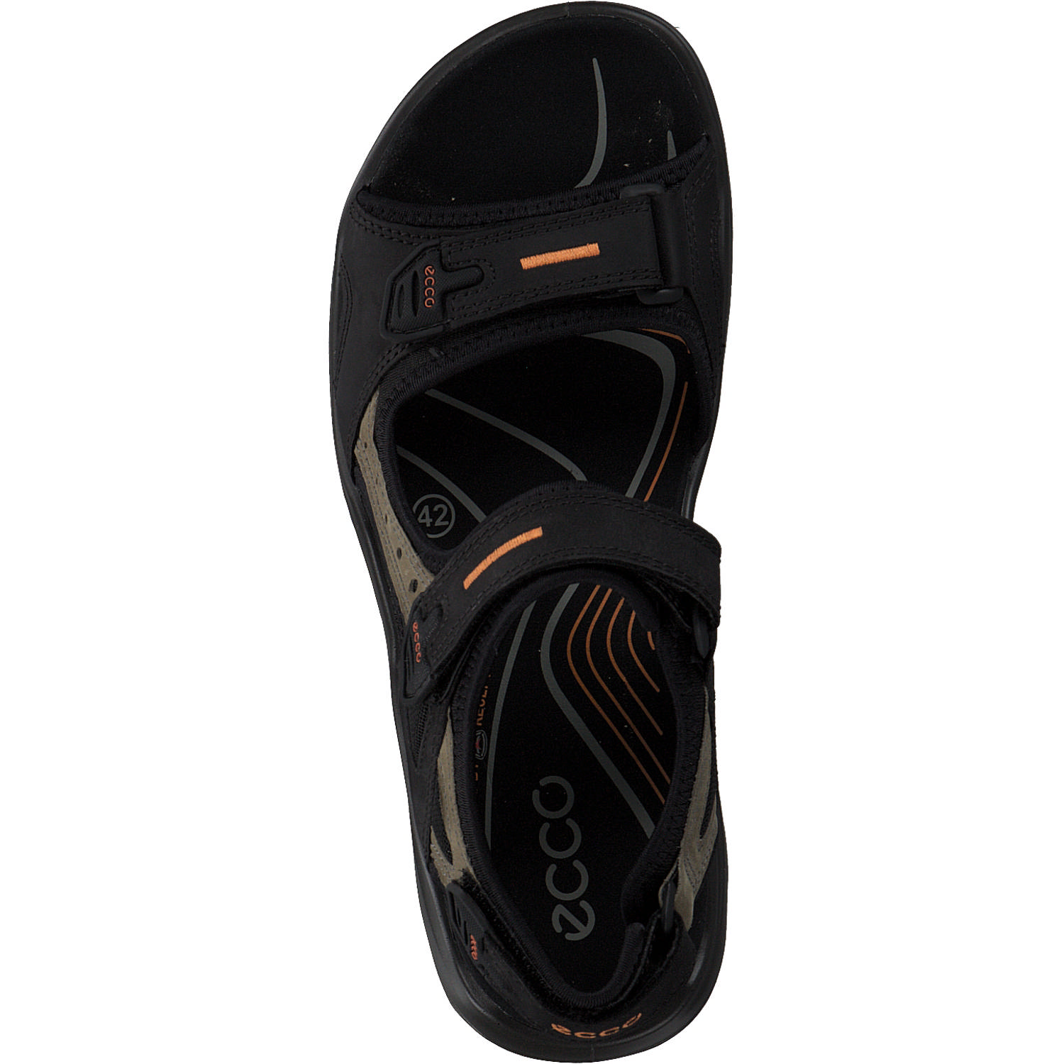 Ecco Offroad 069564, Klassische Sandalen, Herren, Schwarz (BLACK/MOLE/BLACK)