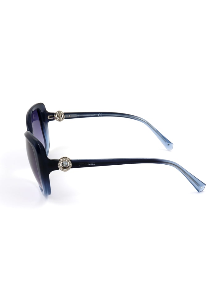 Swarovski Damen-Sonnenbrille in Dunkelblau günstig kaufen 55