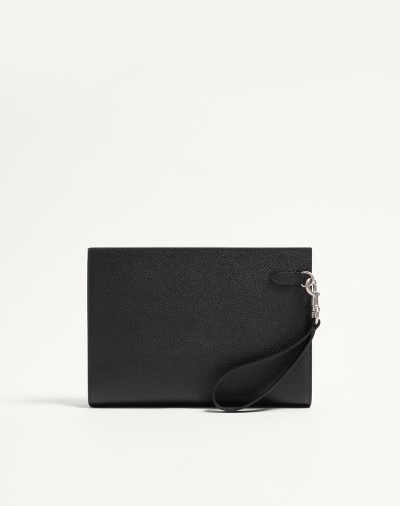 Valentino Garavani VLogo signature-etui van korrelig kalfsleer