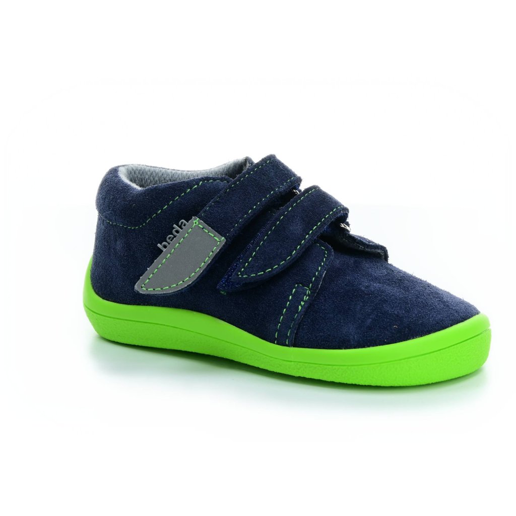 Beda Marcus mit Membran (BF 0001/W/M/FW) dunkelblaue Barfuß-Stiefeletten