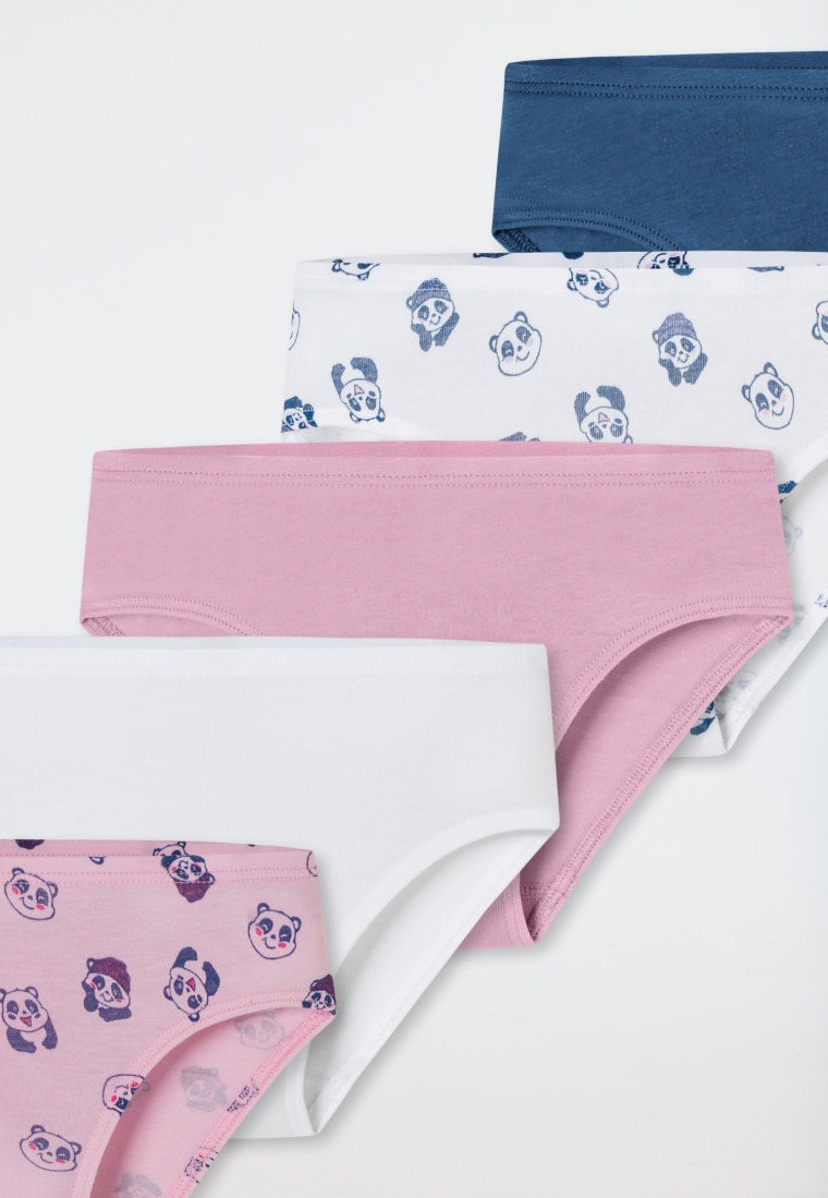 Slips 5er-Pack Organic Cotton Softbund Pandas Ringel mehrfarbig - 95/5