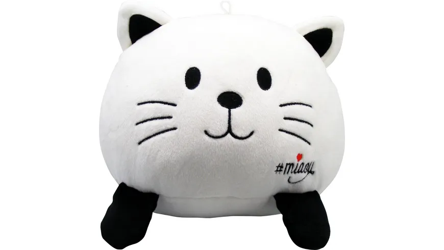 MIAOU Katze Plüsch weiss weiss