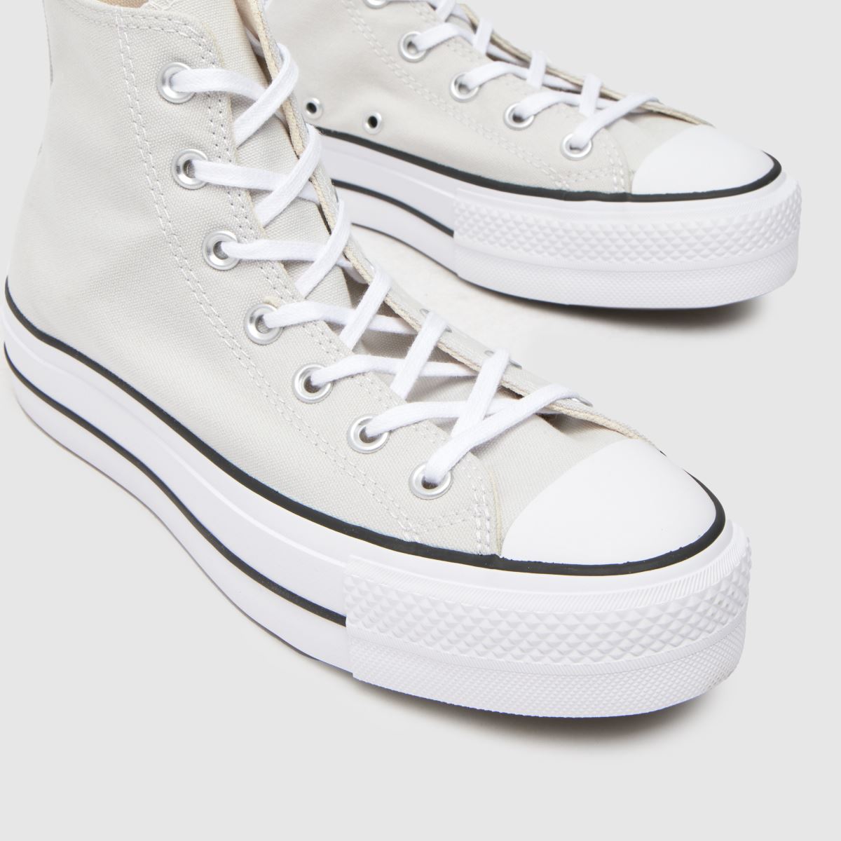 Converse – All Star – Ljusgrå höga sneakers