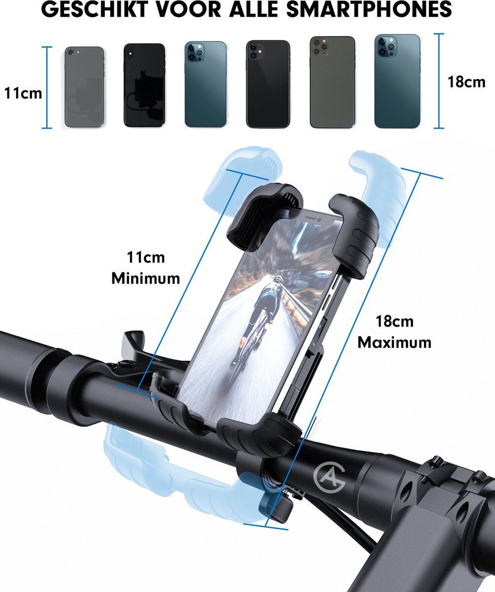 AG Universal Handyhalter AG140 Anti Shock & Vibration Design 360° Drehung Handy-Halterung