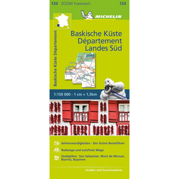 Michelin Baskische Küste 1:150.000 - Straßenkarte