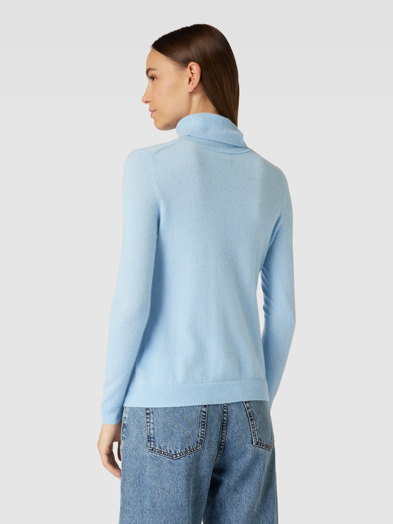 Kaschmirpullover in melierter Optik in bleu