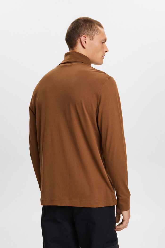 Baumwoll-Longsleeve mit Rollkragen