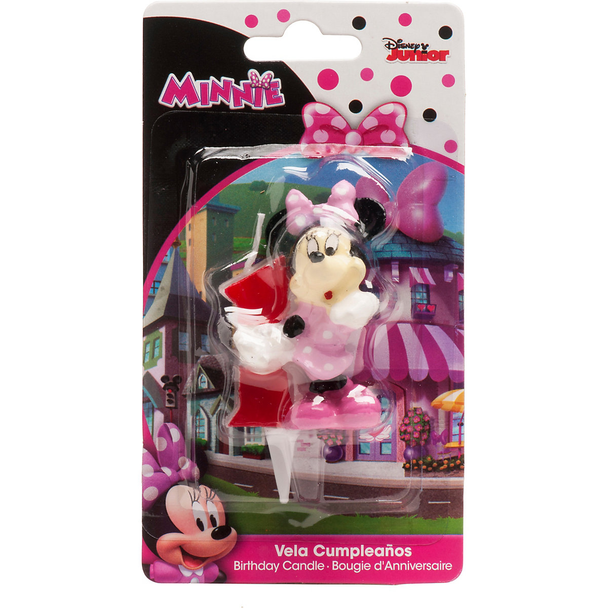 Torten-/Kuchenkerze   Minnie Mouse - Zahl 1