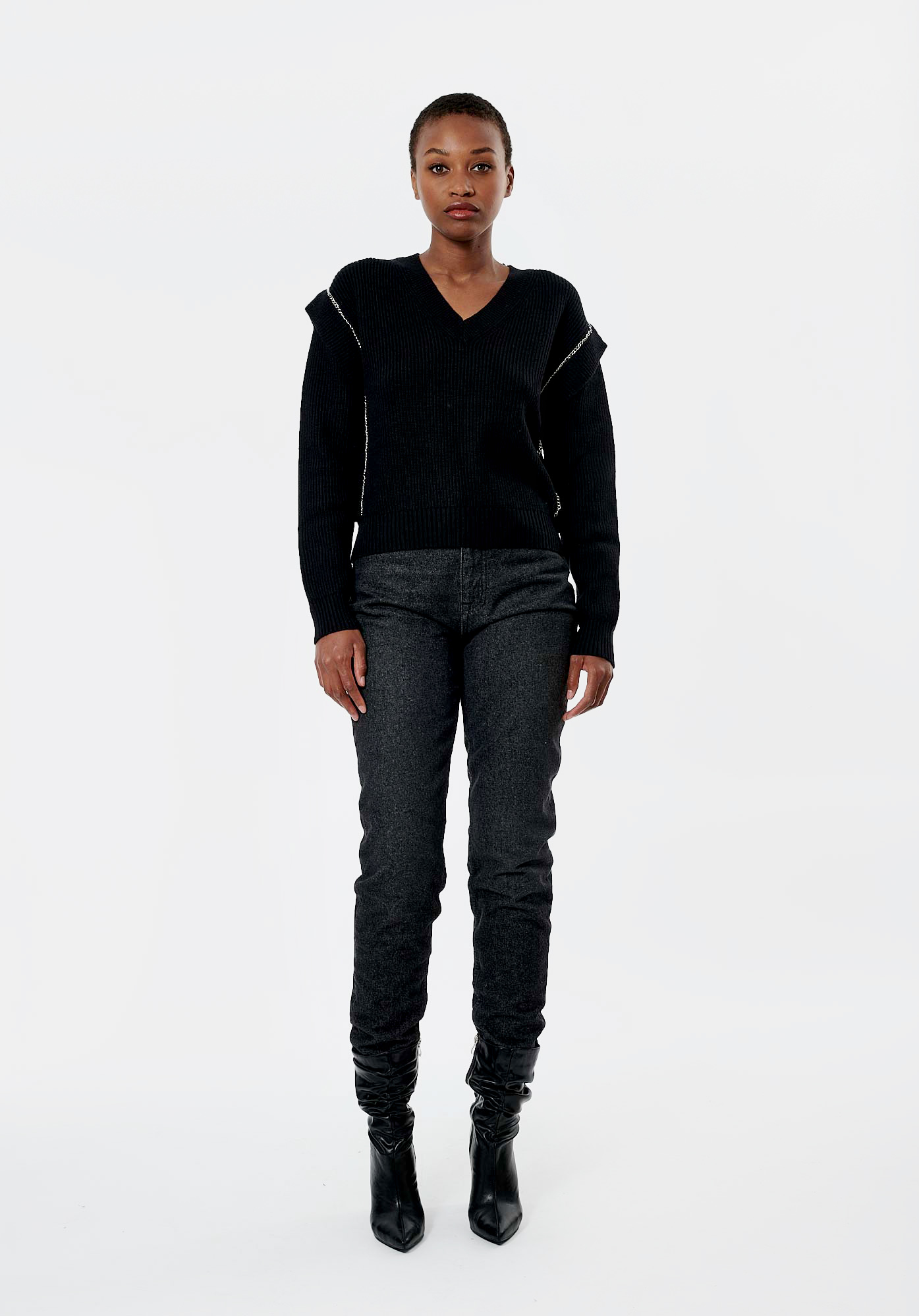 PEDRO  Pull noir femme