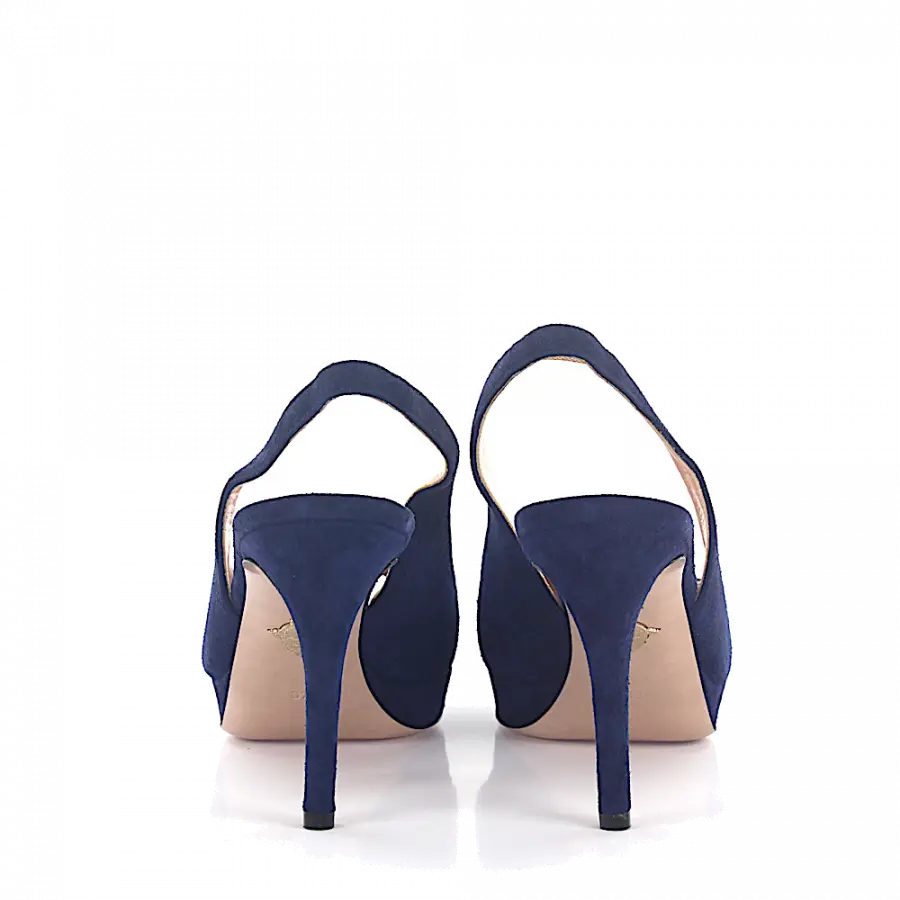 Unützer - Riemchensandalen Kalbsleder Veloursleder blau - blau