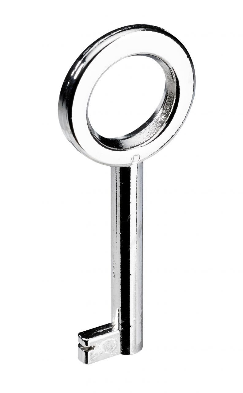 Hettich Möbelbeschlag Hettich Buntbart-Schlüssel vernickelt glanz 65 x 4