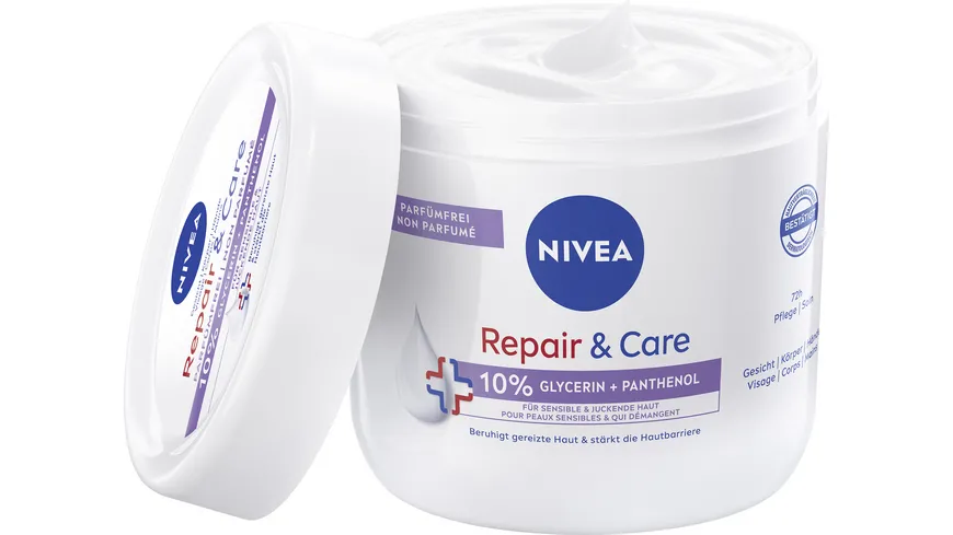 NIVEA Körpercreme Repair & Care parfümfrei 400 ml