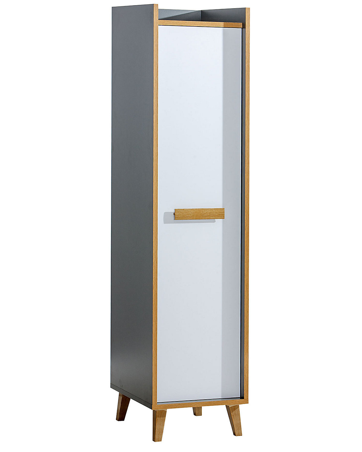 Kleiderschrank Stauraumschrank Viso 47x56x195cm 1-türig