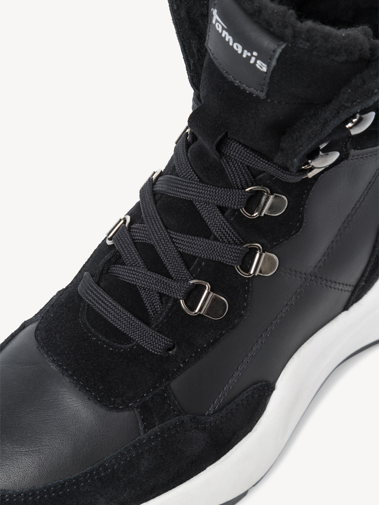 Bottine en cuir - noir doublure chaude