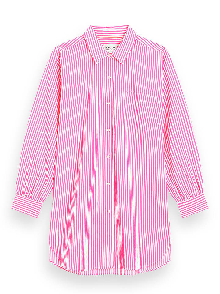 Scotch & Soda Hemd in Pink/ Weiß günstig kaufen