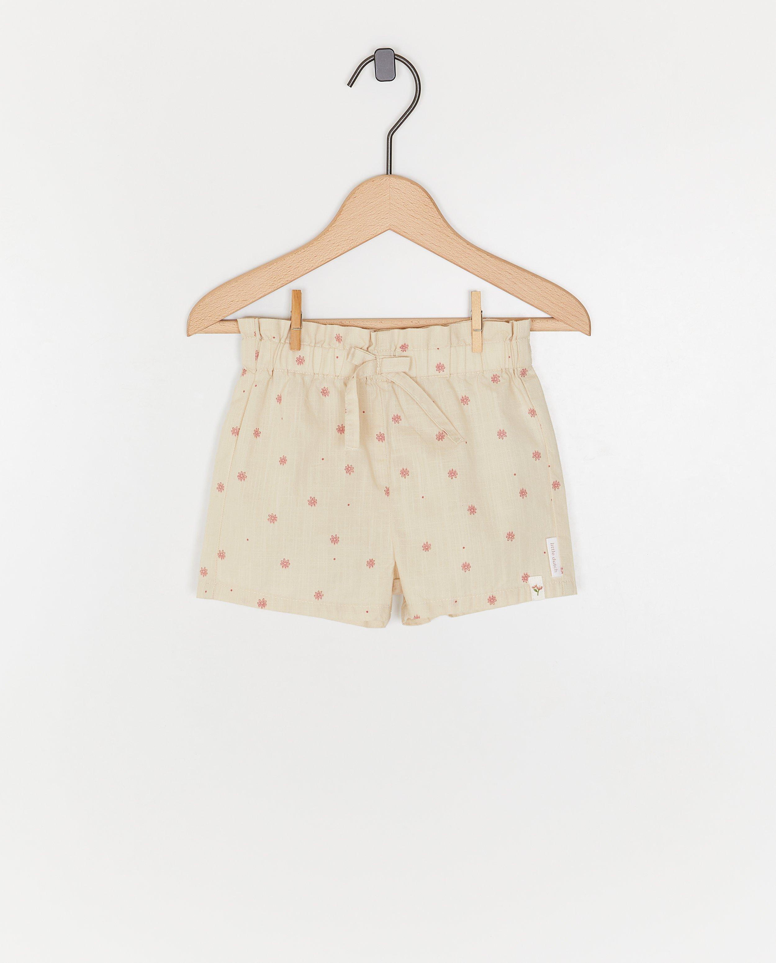 Little Dutch Shorts med blommigt tryck beige