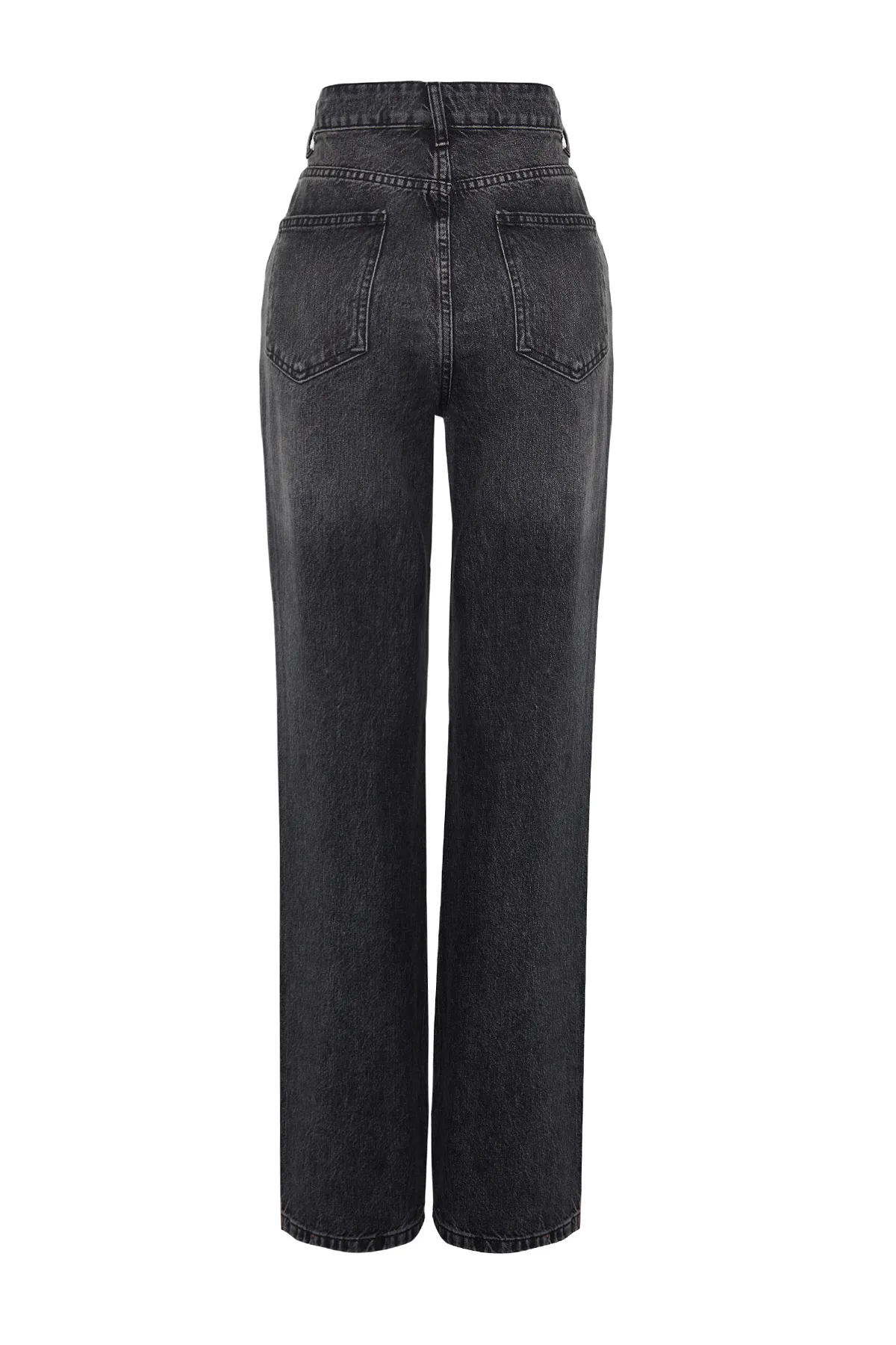 Trendyol Collection  Schwarze Jeans mit hoher Taille und weitem Bein TWOSS24JE00018