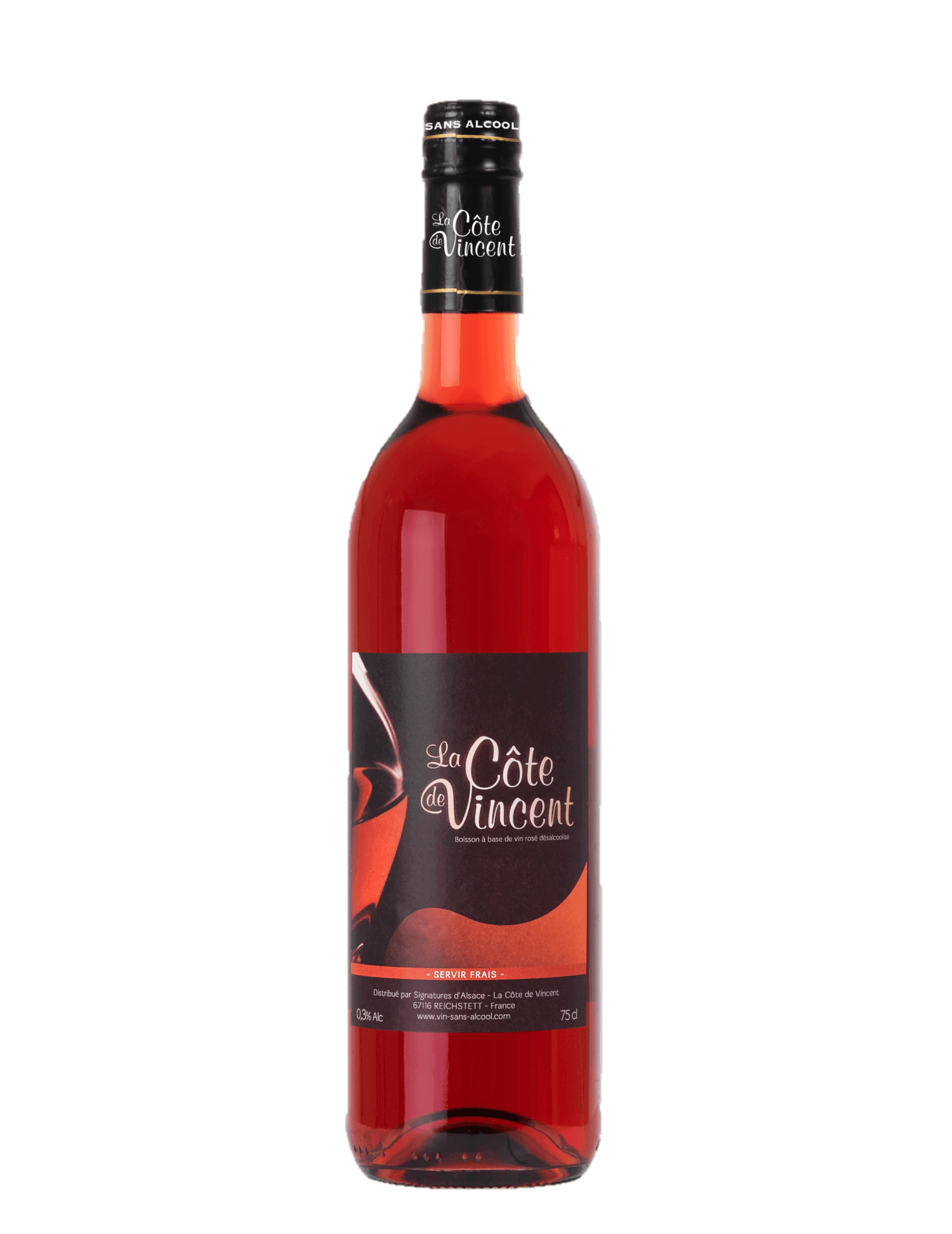 La Côte de Vincent : Vin rosé sans alcool 0.3% - Gueule de joie 0.5° |  75 cl