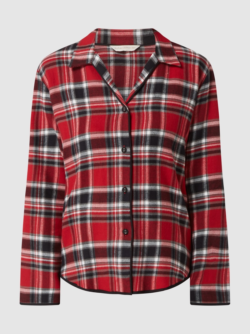 Pyjama-Oberteil aus Flanell Modell 'Windsor' in rot