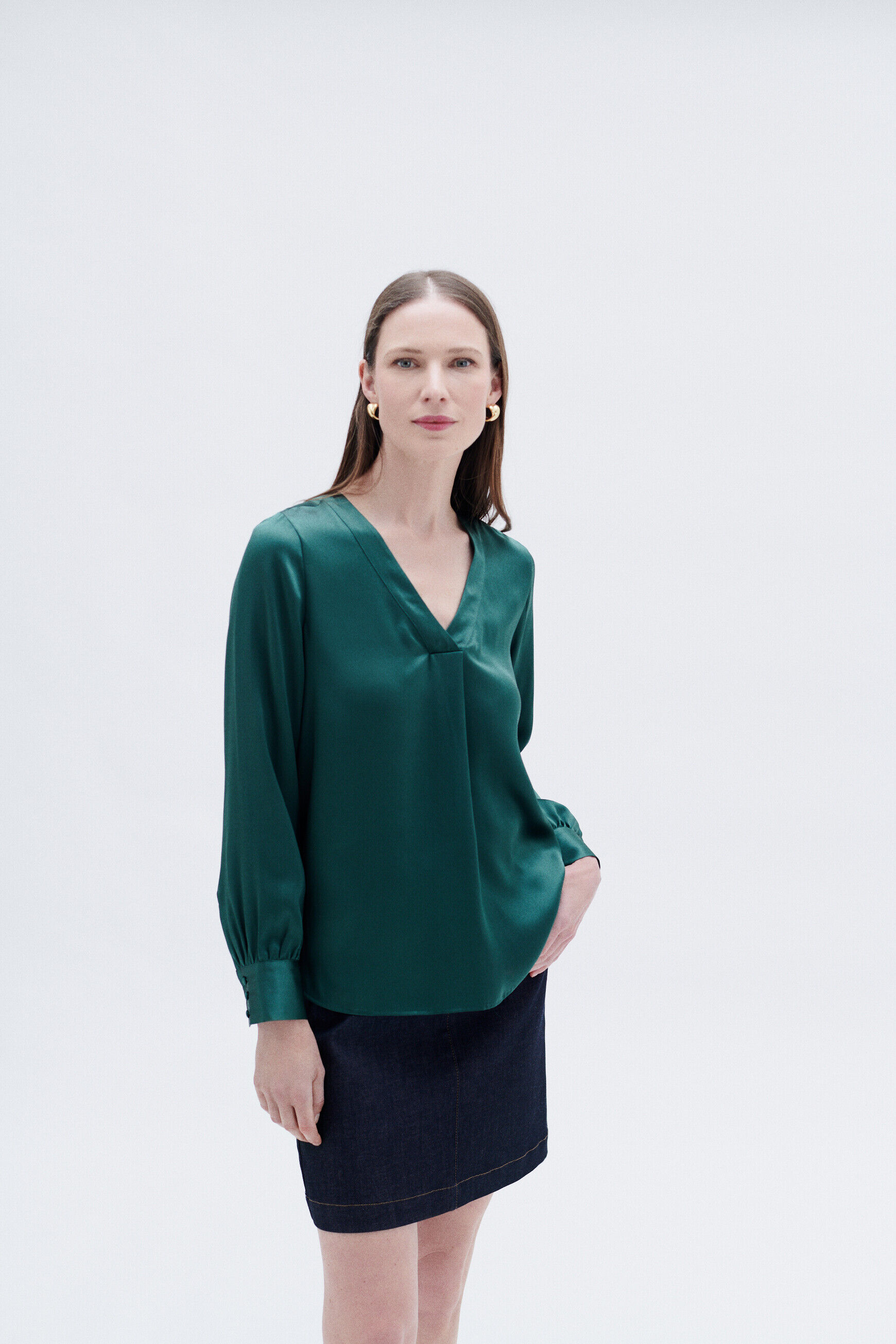 Blouse cmilana2 vert fonce femme