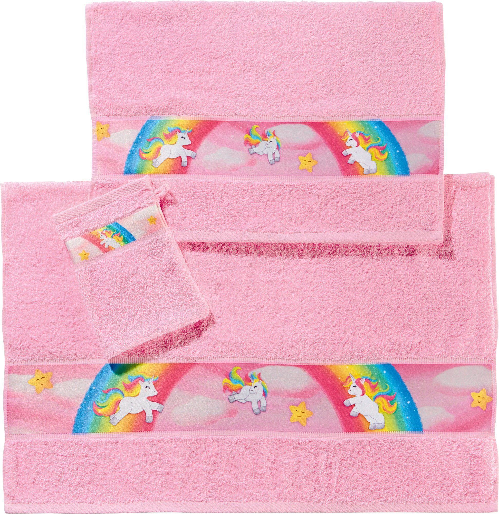 Erwin Müller Handtuch Set Kinder-Frottier-Set 3-tlg., Frottier, (3-tlg), Walk-Frottier Uni