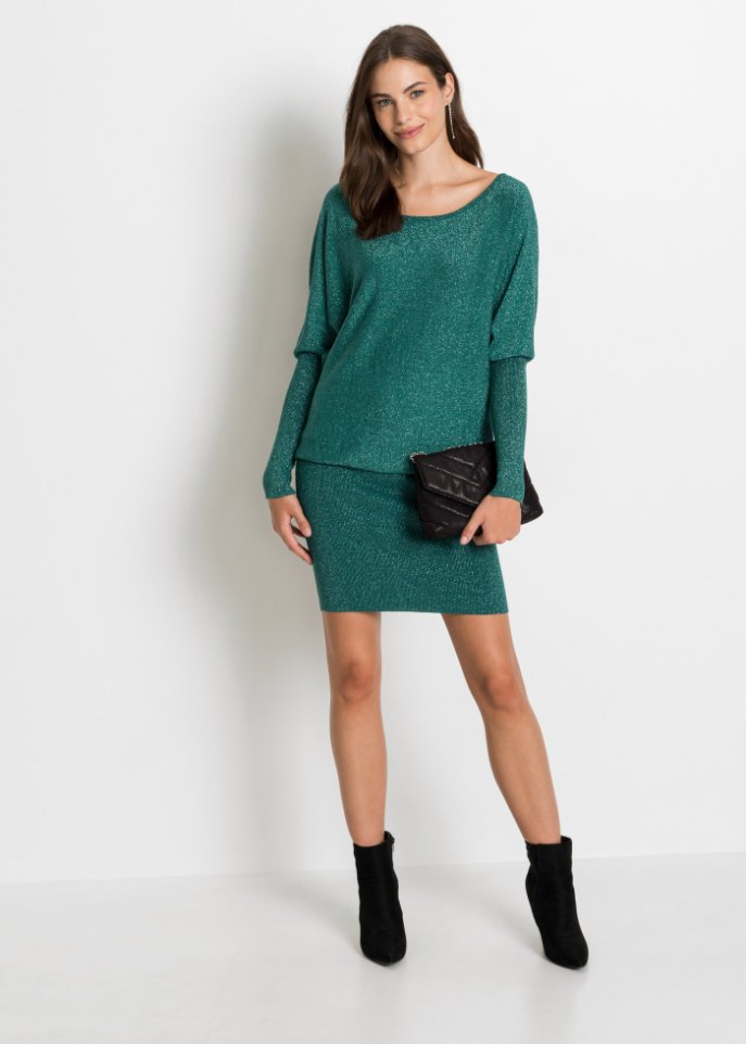 Strickkleid mit Glitzer