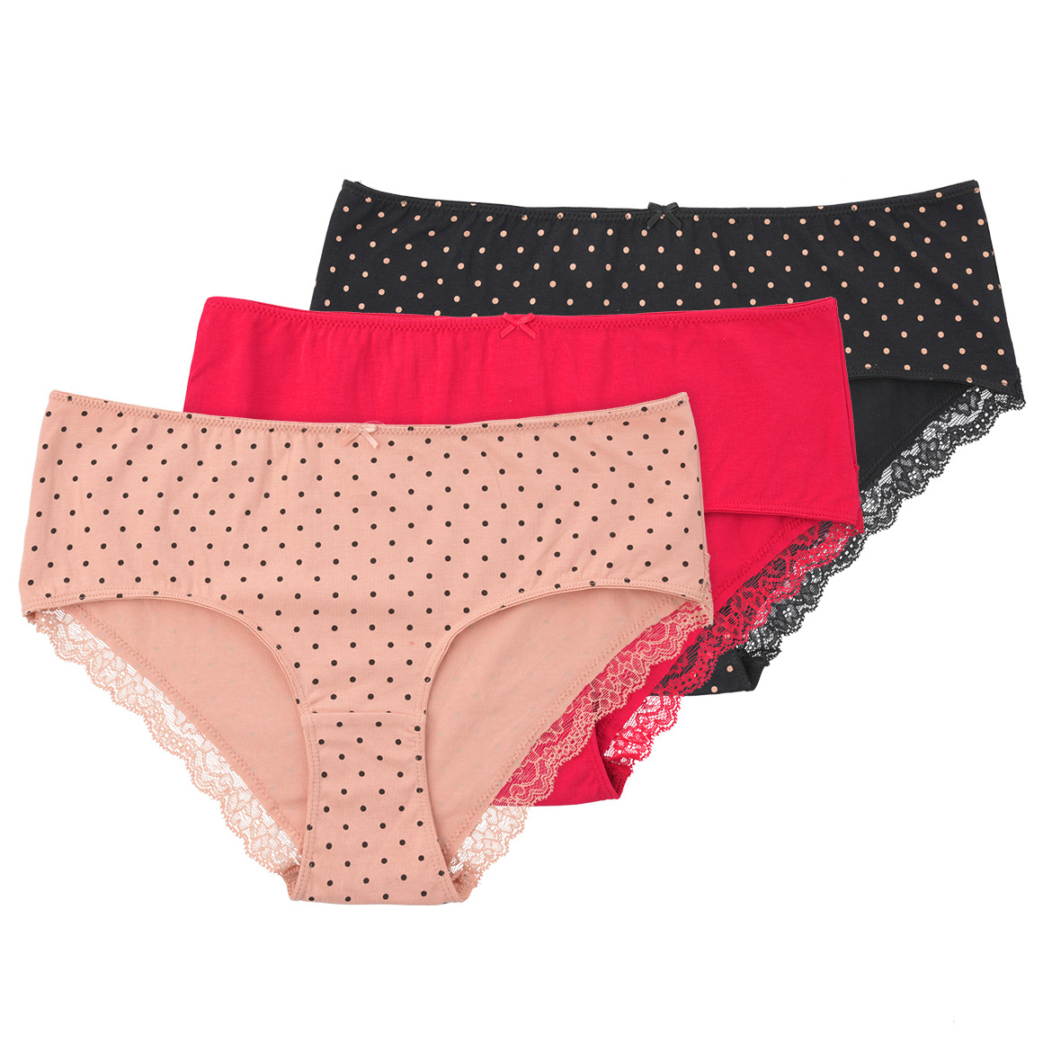 3 Damen Pantys mit Spitze