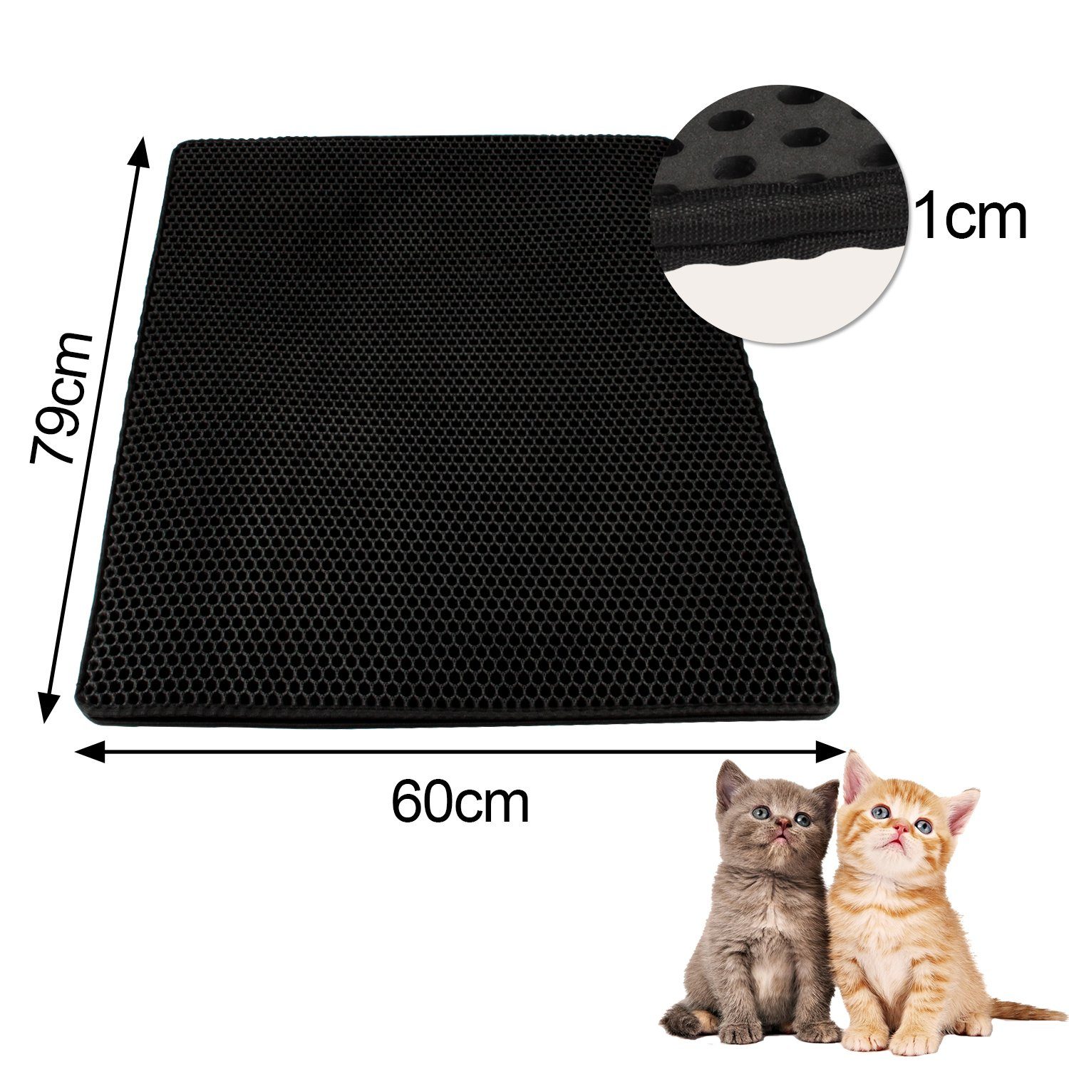 Gimisgu Katzentoilette Katzenstreu Matte Katzenmatte Wasserabweisende Katzenklo Matte 78×60cm