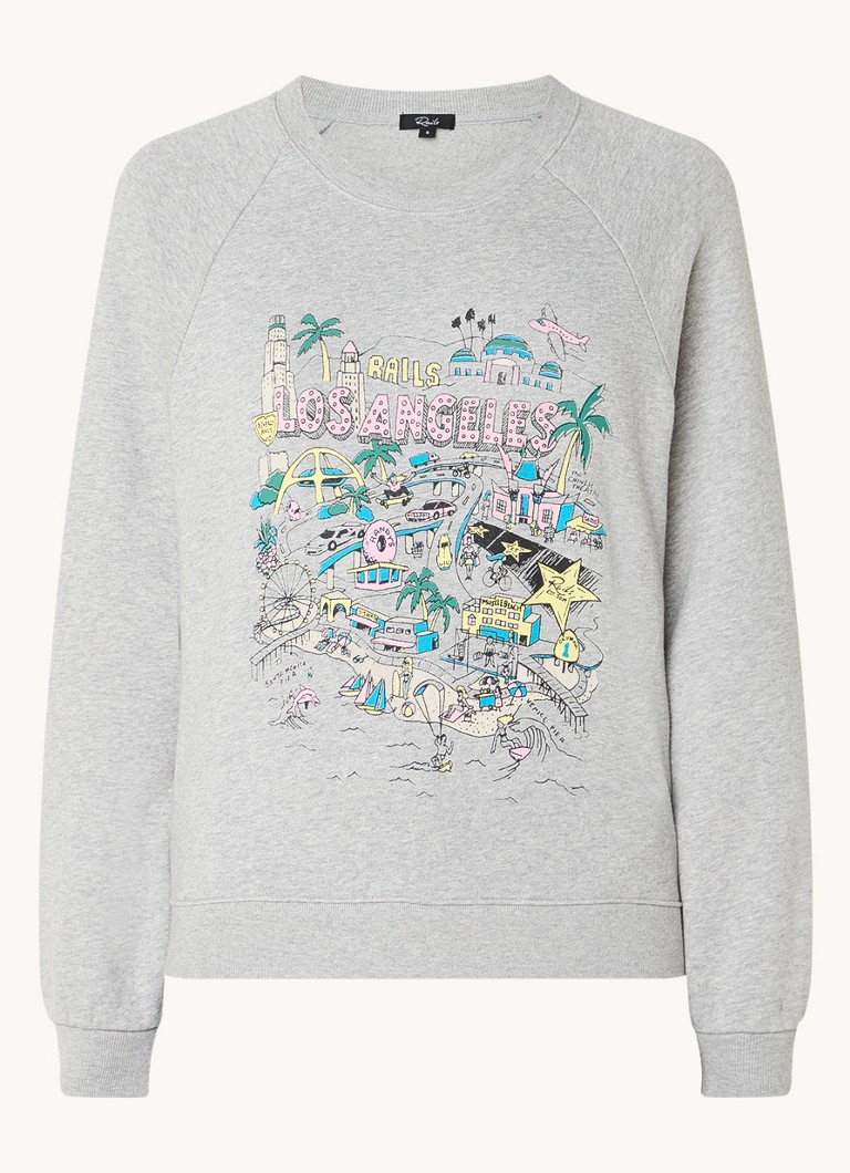 Megztinis „Rails Raglan“ su raštu