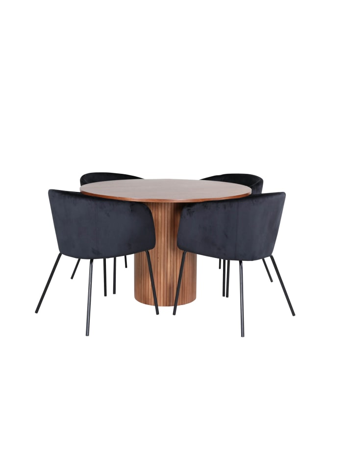 ebuy24 Essgruppe Bianca 21 Schwarz 110 x 110 cm günstig kaufen onesize