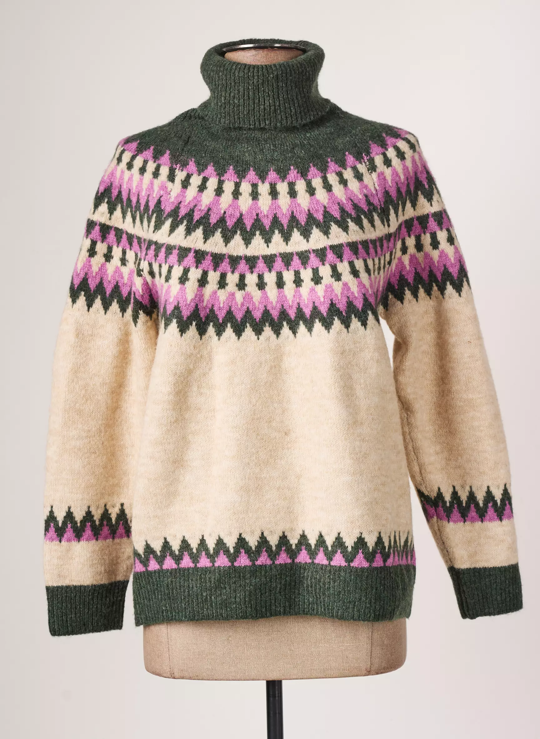 Ichi Cols Roules Femme couleur beige