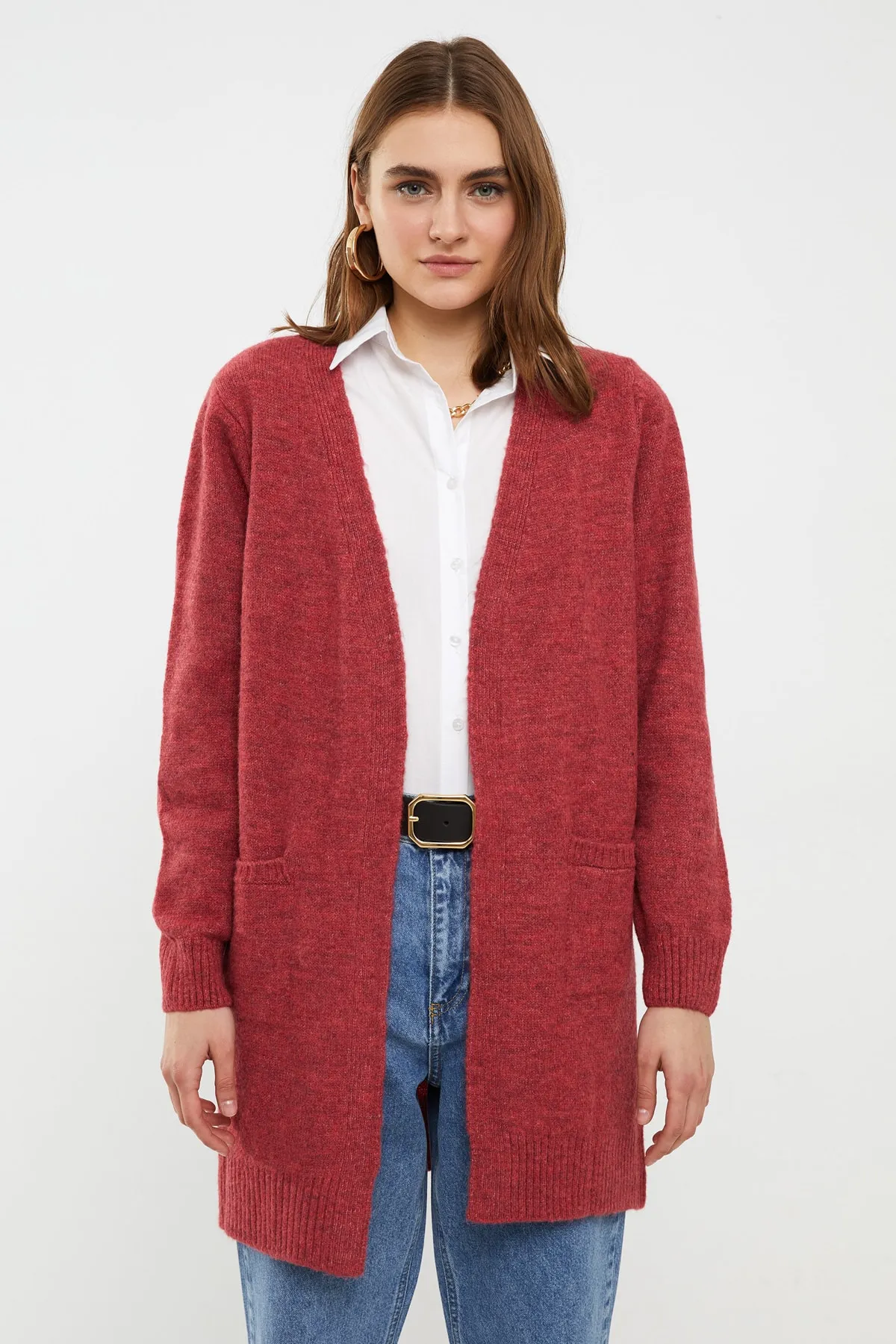 LC Waikiki  Strickjacke - Rot - Regular Fit