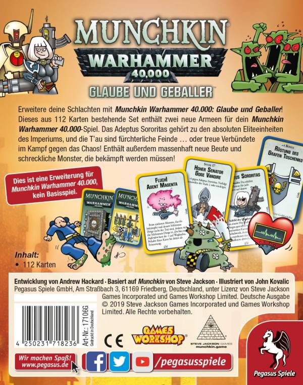 Munchkin Warhammer 40.000 - Glaube und Geballer (Erw.)