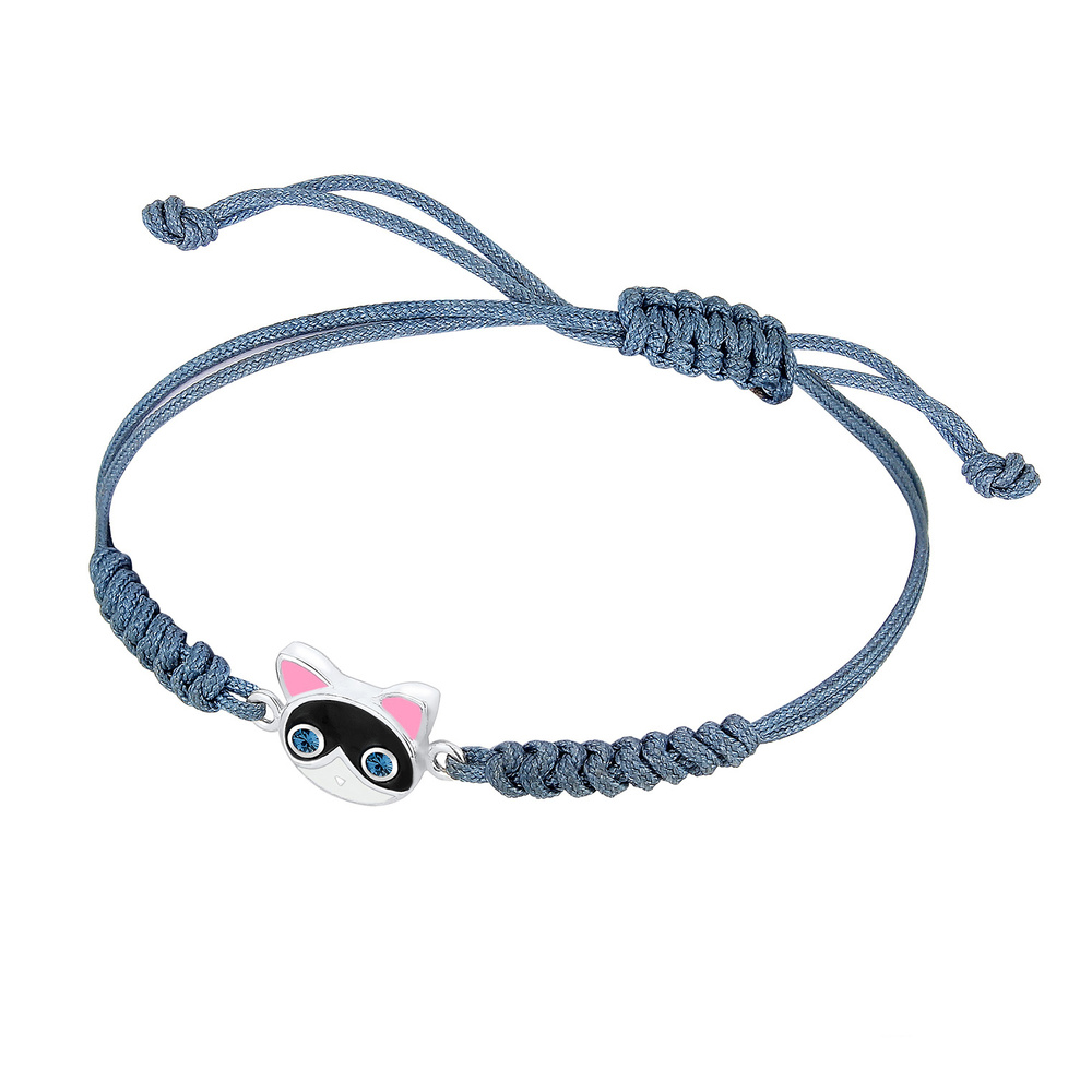 Elli Elli Bracelet Chat Animal Doux Cristaux Bracelet Femme  (925/1000) Argent Bracelet